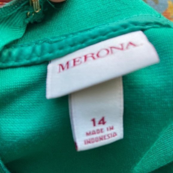 Merona Green Sleeveless Dress, Size 14 - Picture 8 of 10
